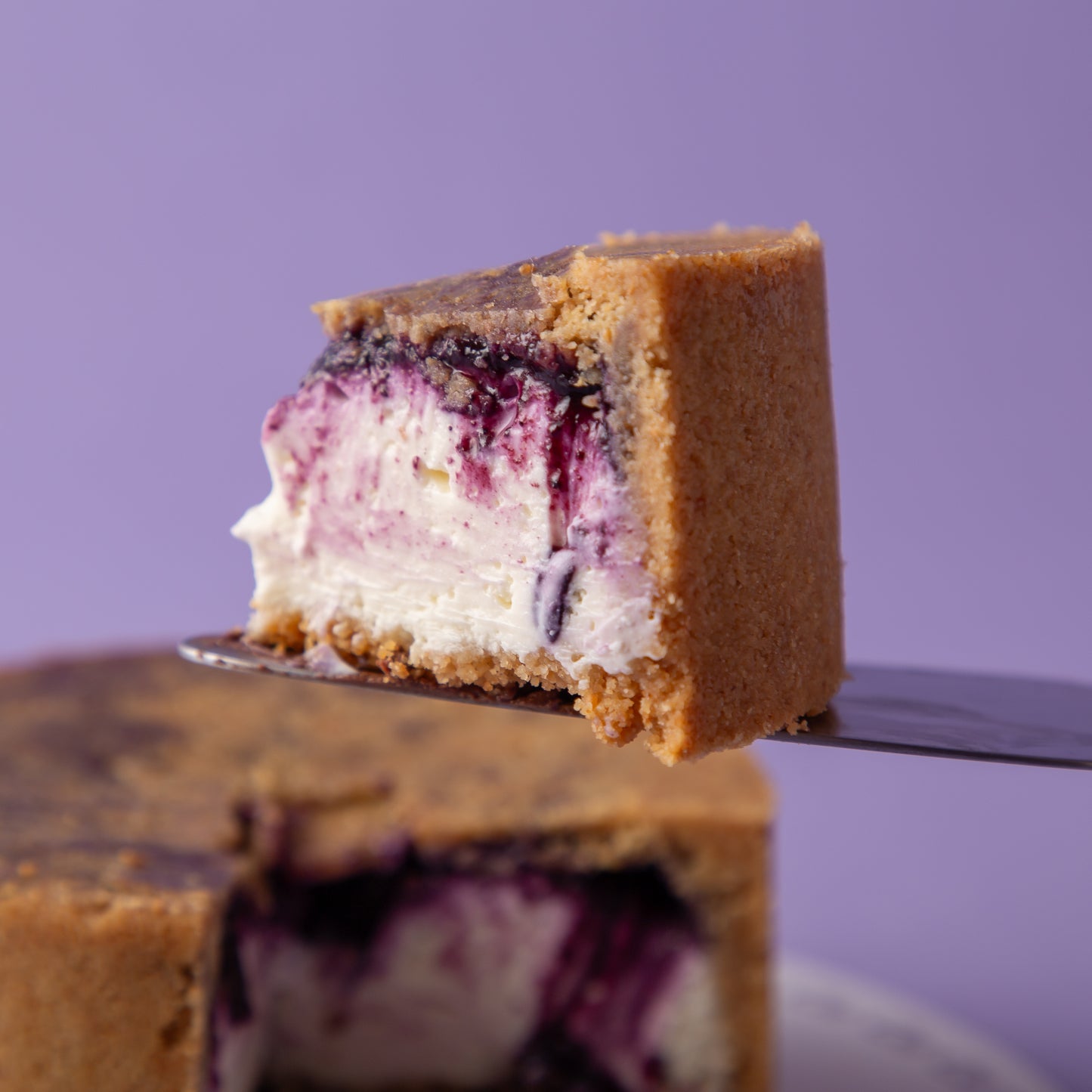 blueberry flipped cheesecake